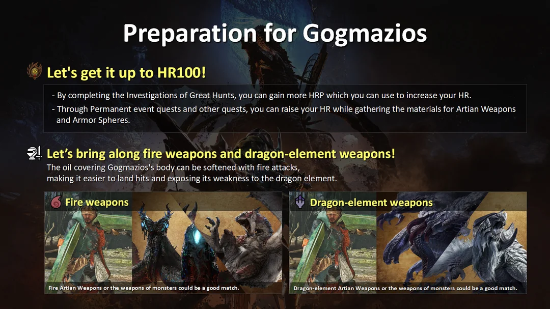 Monster Hunter Wilds Gogmazios Preparation