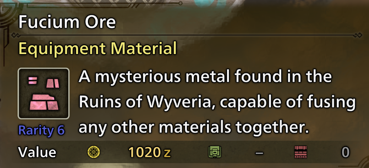 Monster Hunter Wilds Fucium Ore