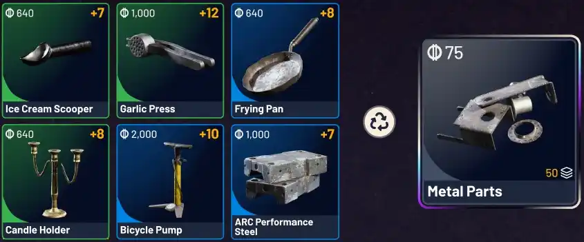 Metal Parts Best Craft ARC Raiders