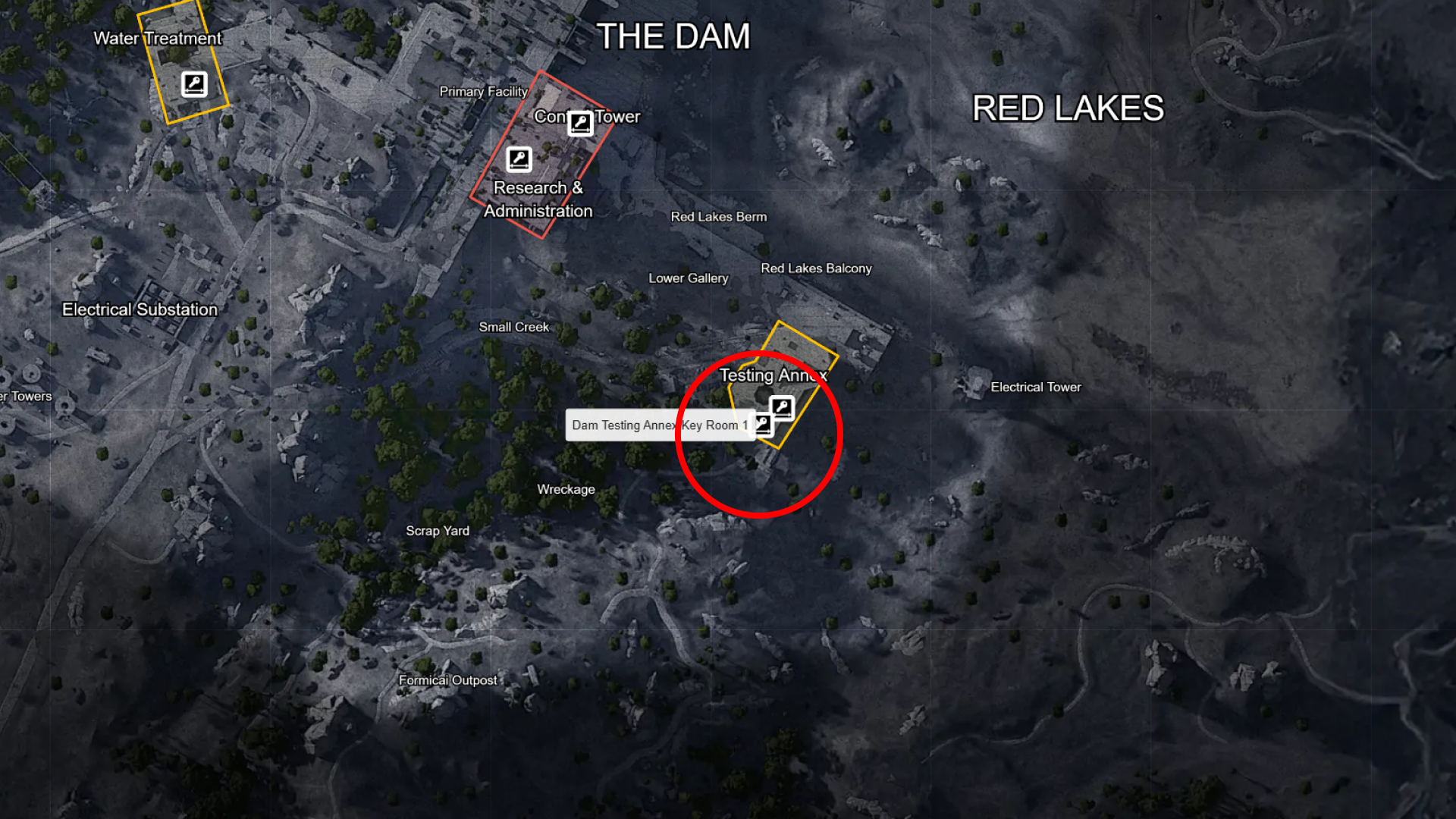 ARC Raiders Dam Testing Annex Key Location