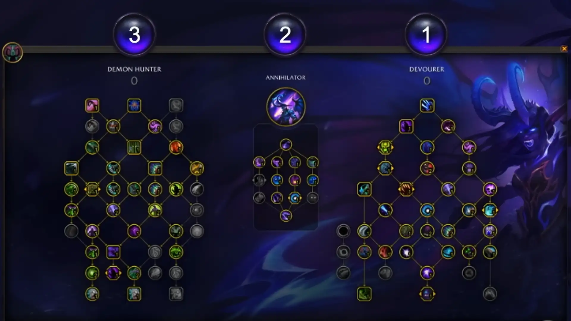 Devourer Demon Hunter hero talents Annihilator and Void-Scarred