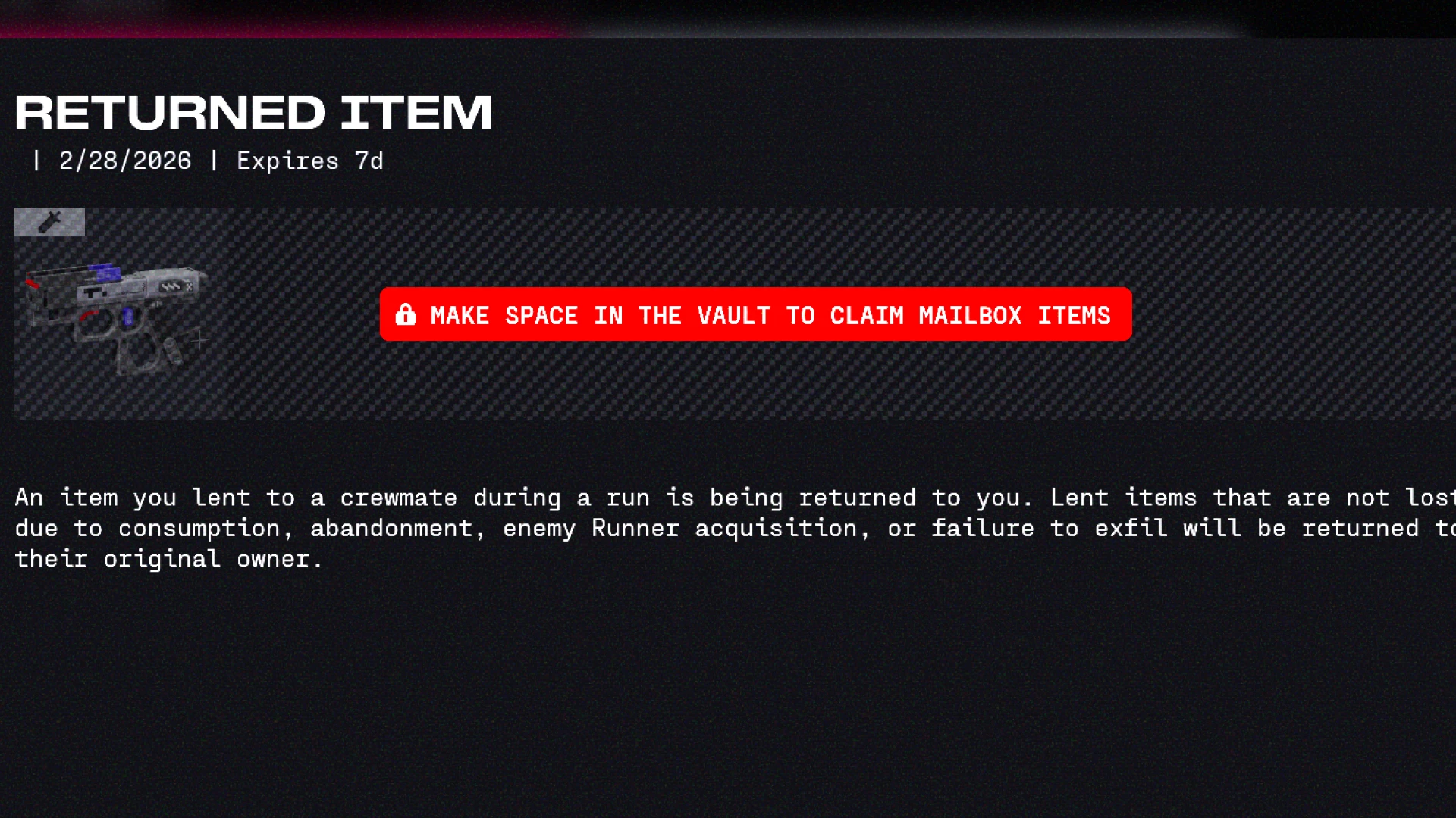 Marathon Borrowed Item