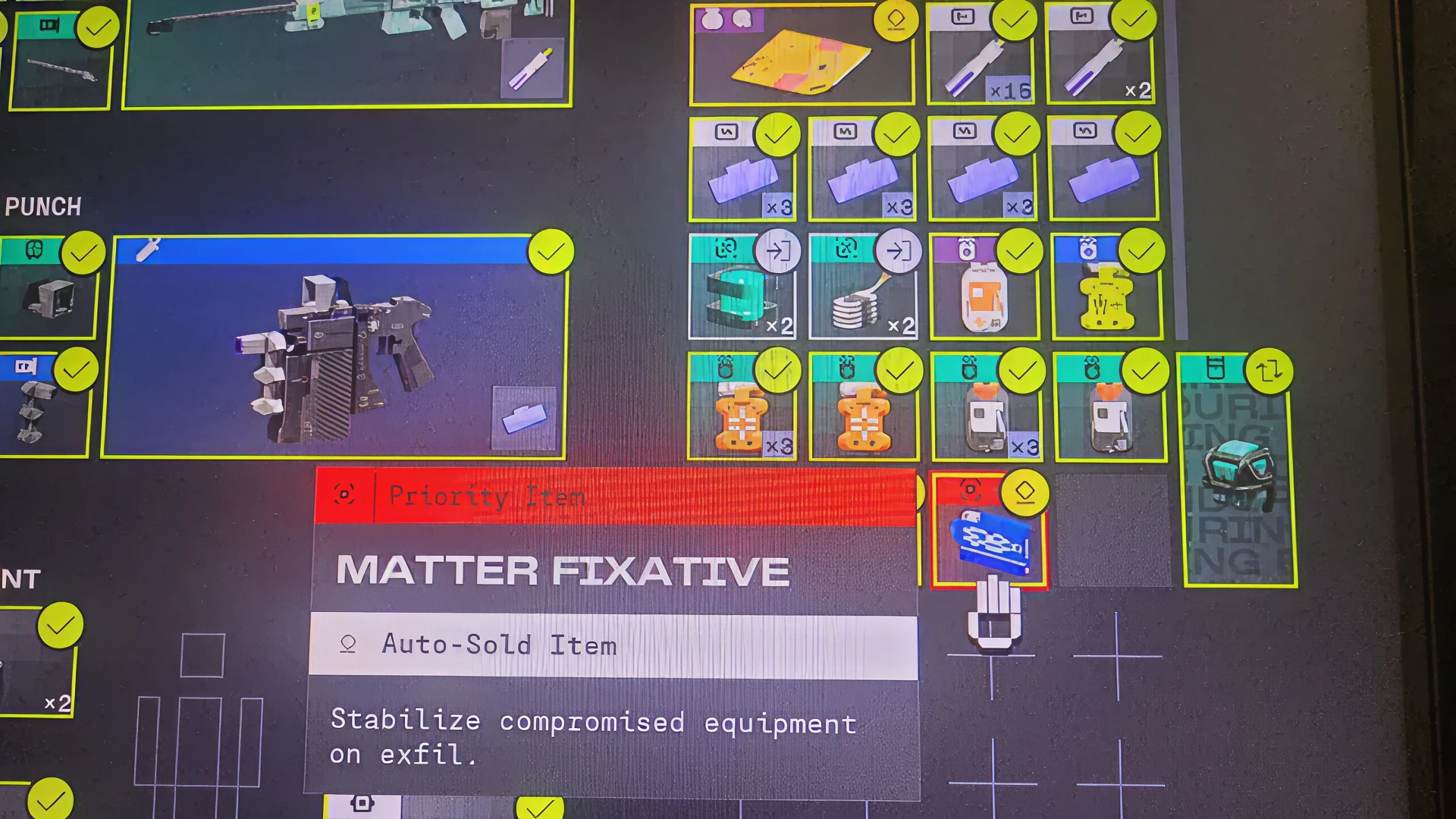 Marathon Compromised Item Matter Fixative